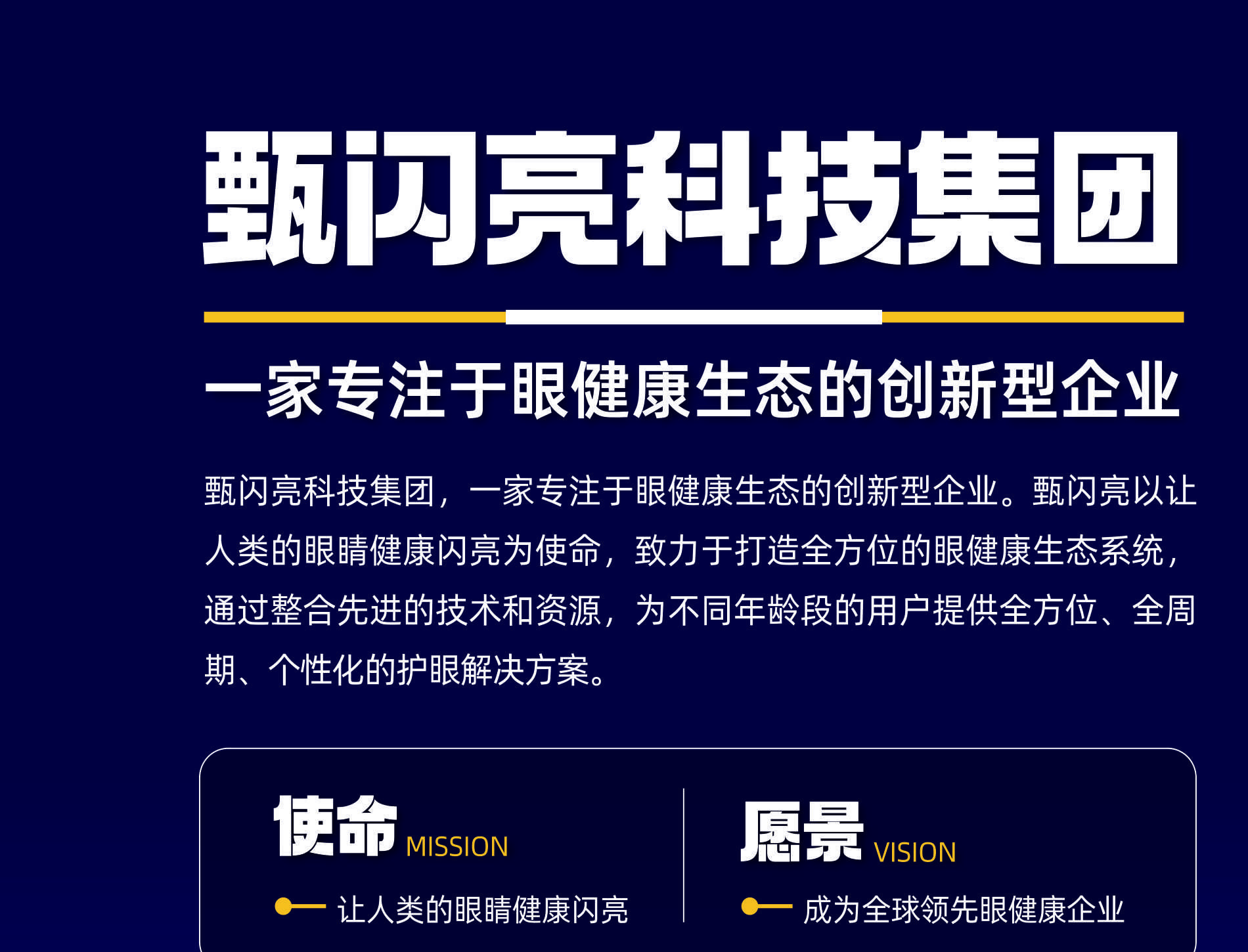 甄闪亮科技集团眼健康生态资料节选